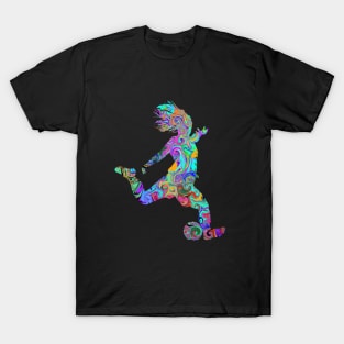 Female Soccer Player Psychedelic T-Shirt